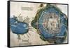 Map of Tenochtitlan and the Gulf of Mexico, from 'Praeclara Ferdinadi Cortesii De Nova Maris…-null-Framed Stretched Canvas