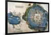 Map of Tenochtitlan and the Gulf of Mexico, from 'Praeclara Ferdinadi Cortesii De Nova Maris…-null-Framed Giclee Print