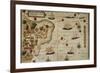 Map of Terra Brasilis-Jorge Reinel-Framed Premium Giclee Print