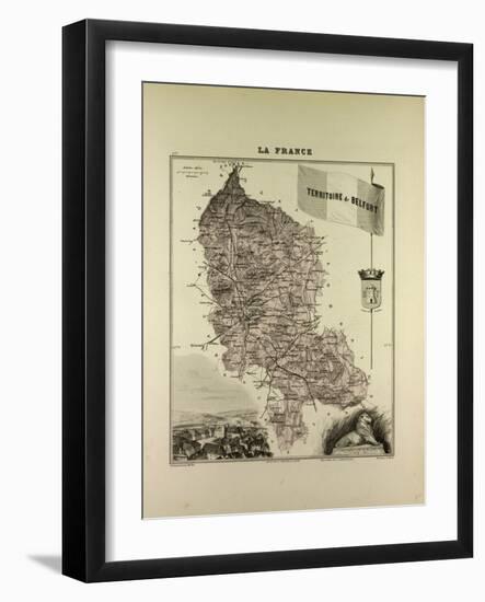 Map of Territoire De Belfort 1896, France-null-Framed Giclee Print