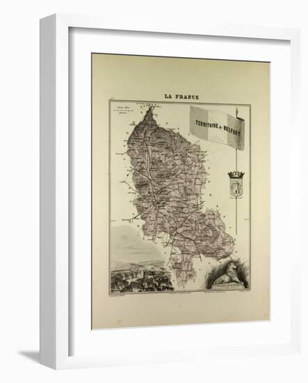 Map of Territoire De Belfort 1896, France-null-Framed Giclee Print