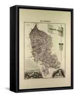 Map of Territoire De Belfort 1896, France-null-Framed Stretched Canvas