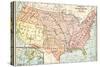 Map of Territorial Growth of the United States from 1783-1867-null-Stretched Canvas