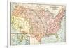Map of Territorial Growth of the United States from 1783-1867-null-Framed Giclee Print