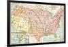 Map of Territorial Growth of the United States from 1783-1867-null-Framed Giclee Print