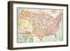 Map of Territorial Growth of the United States from 1783-1867-null-Framed Giclee Print