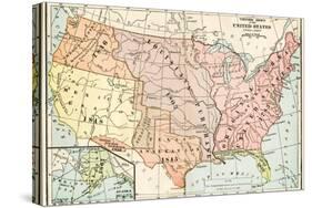 Map of Territorial Growth of the United States from 1783-1867-null-Stretched Canvas