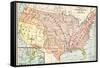 Map of Territorial Growth of the United States from 1783-1867-null-Framed Stretched Canvas