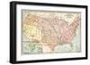 Map of Territorial Growth of the United States from 1783-1867-null-Framed Giclee Print