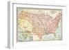 Map of Territorial Growth of the United States from 1783-1867-null-Framed Giclee Print