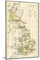 Map of Territory Controlled by Celts, Picts, Anglos, Saxons, and Other Tribes in Britain in 597 Ad-null-Mounted Giclee Print