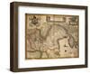 Map of Territory under Veneto Dominion, Italy, from Regionum Italiae-null-Framed Giclee Print