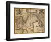 Map of Territory under Veneto Dominion, Italy, from Regionum Italiae-null-Framed Giclee Print