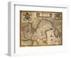 Map of Territory under Veneto Dominion, Italy, from Regionum Italiae-null-Framed Giclee Print