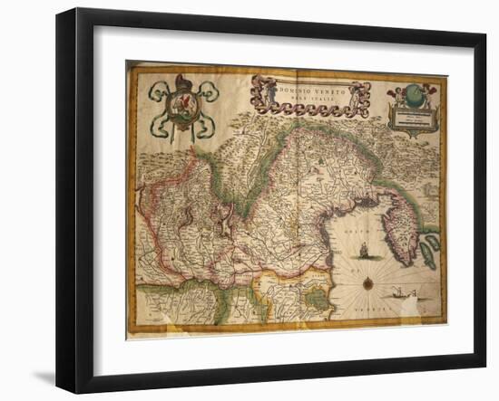 Map of Territory under Veneto Dominion, Italy, from Regionum Italiae-null-Framed Giclee Print