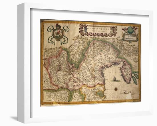 Map of Territory under Veneto Dominion, Italy, from Regionum Italiae-null-Framed Giclee Print