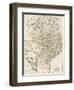 Map of Texas and Indian Territory (Now Oklahoma), 1870s-null-Framed Giclee Print