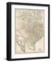 Map of Texas and Indian Territory (Now Oklahoma), 1870s-null-Framed Giclee Print