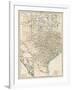 Map of Texas and Indian Territory (Now Oklahoma), 1870s-null-Framed Giclee Print