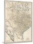 Map of Texas and Indian Territory (Now Oklahoma), 1870s-null-Mounted Giclee Print