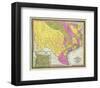 Map of Texas, c.1846-Samuel Augustus Mitchell-Framed Art Print