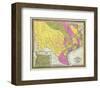 Map of Texas, c.1846-Samuel Augustus Mitchell-Framed Art Print