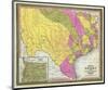 Map of Texas, c.1846-Samuel Augustus Mitchell-Mounted Art Print