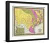 Map of Texas, c.1846-Samuel Augustus Mitchell-Framed Art Print