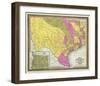 Map of Texas, c.1846-Samuel Augustus Mitchell-Framed Art Print