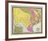 Map of Texas, c.1846-Samuel Augustus Mitchell-Framed Art Print