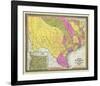 Map of Texas, c.1846-Samuel Augustus Mitchell-Framed Art Print