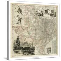 Map of Texas-null-Stretched Canvas