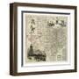 Map of Texas-null-Framed Art Print