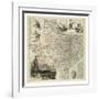 Map of Texas-null-Framed Art Print