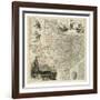 Map of Texas-null-Framed Art Print