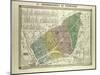 Map of the 11th Arrondissement De Popincourt Paris France-null-Mounted Giclee Print