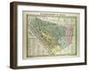 Map of the 12th Arrondissement De Reuilly Paris France-null-Framed Giclee Print