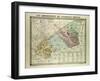 Map of the 17th Arrondissement Des Batignolles-Monceaux Paris France-null-Framed Giclee Print