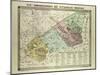 Map of the 17th Arrondissement Des Batignolles-Monceaux Paris France-null-Mounted Giclee Print