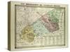 Map of the 17th Arrondissement Des Batignolles-Monceaux Paris France-null-Stretched Canvas