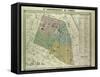 Map of the 3rd Arrondissement Du Temple Paris France-null-Framed Stretched Canvas