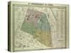 Map of the 3rd Arrondissement Du Temple Paris France-null-Stretched Canvas