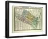 Map of the 4th Arrondissement De L'Hôtel De Ville Paris France-null-Framed Giclee Print