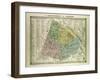 Map of the 5th Arrondissement Du Pantheon Paris France-null-Framed Giclee Print