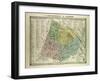 Map of the 5th Arrondissement Du Pantheon Paris France-null-Framed Giclee Print
