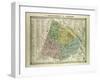 Map of the 5th Arrondissement Du Pantheon Paris France-null-Framed Giclee Print