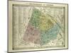 Map of the 5th Arrondissement Du Pantheon Paris France-null-Mounted Giclee Print