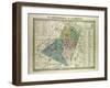 Map of the 6th Arrondissement Du Luxembourg Paris France-null-Framed Giclee Print