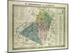 Map of the 6th Arrondissement Du Luxembourg Paris France-null-Mounted Giclee Print