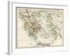 Map of the Aegean Sea in the Time of Ancient Greece-null-Framed Giclee Print